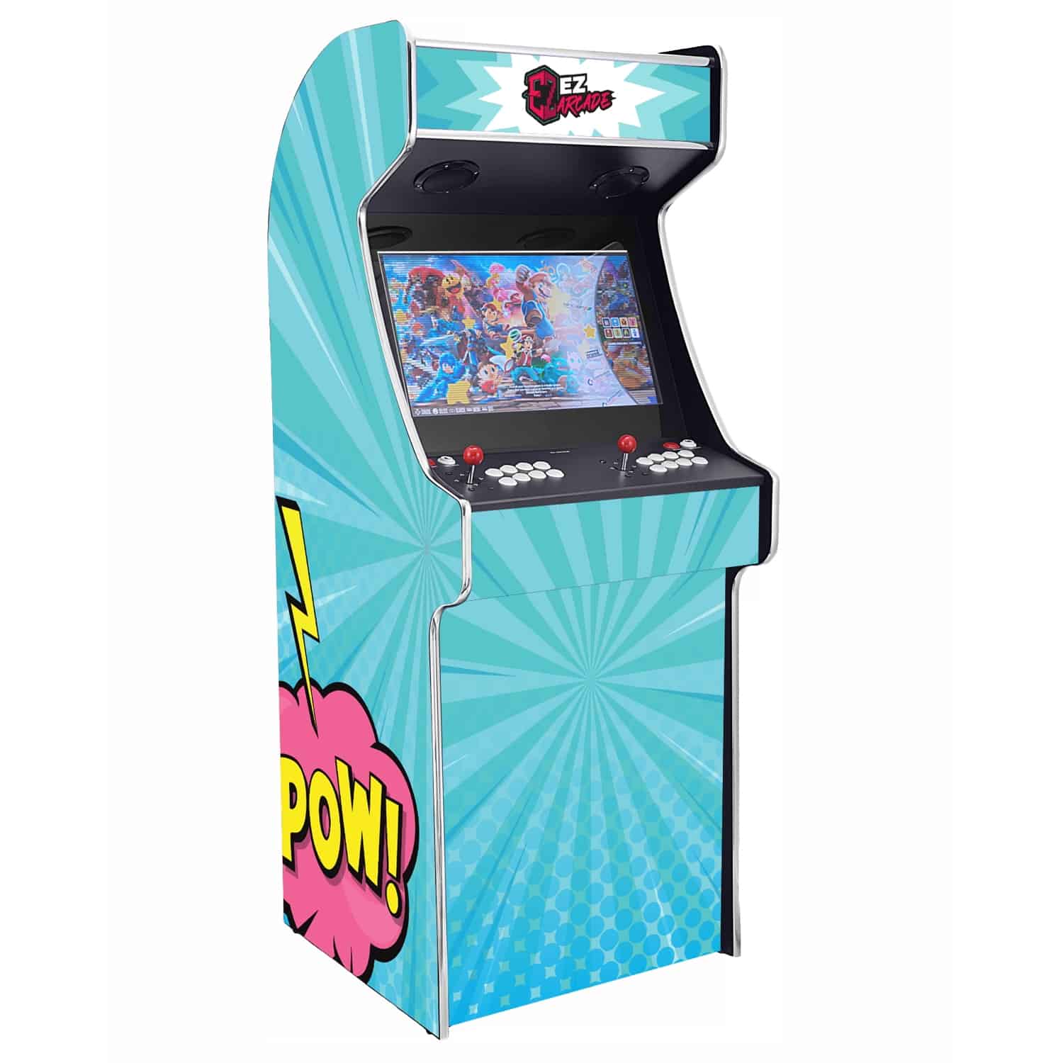 Borne Arcade Pop Art Bleue – EZ Borne Arcade – le spécialiste de